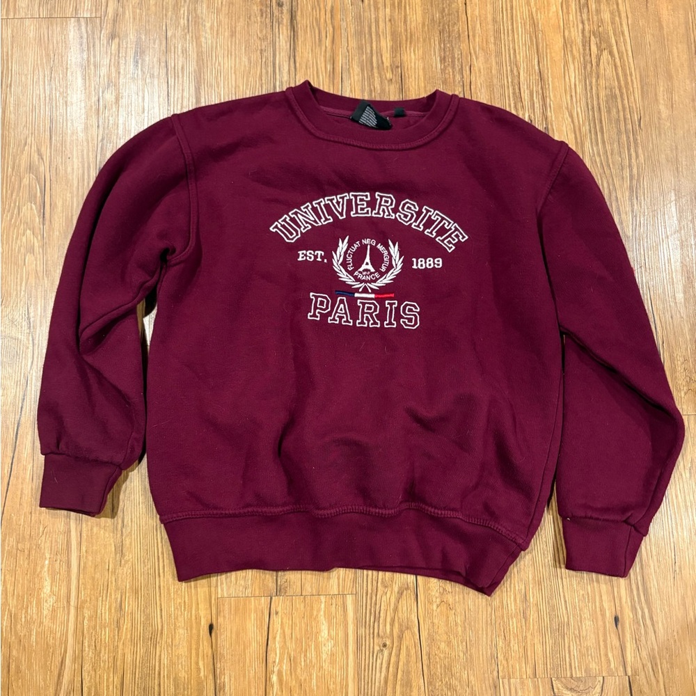 Gianni Bini Maroon Université Paris Sweatshirt